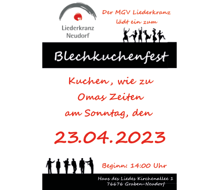 Blechkuchenfest Flyer